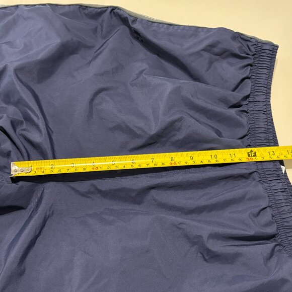 Russell Athletic Navy Track Pants L Zip Hem Mesh Lined Striped Sides Retro 2000s - Picture 8 of 10